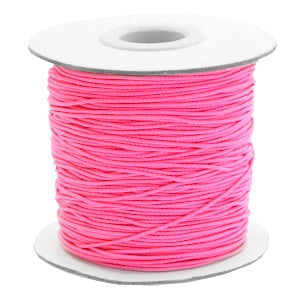 Gekleurd elastisch draad 0.8mm Hot Pink