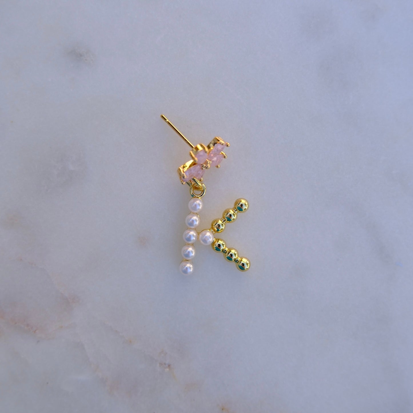 Initial earrings